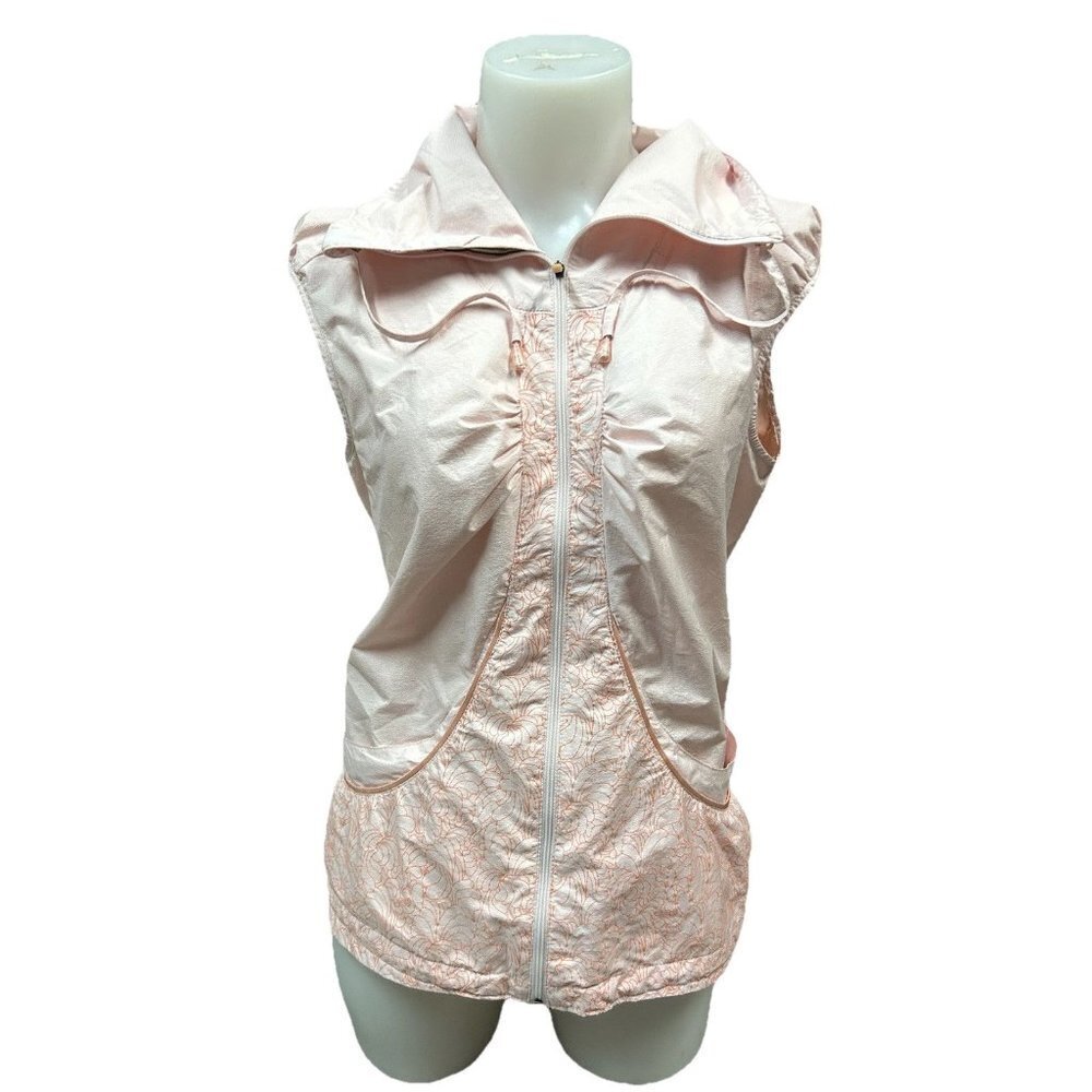 Lululemon Velocity Vest Wet Dry Breath Windbreaker Running Jogging Pink M 8-10 - Picture 2 of 12